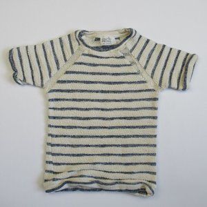 Little Pieces Knit Striped Short Sleeved Top sz 7/8